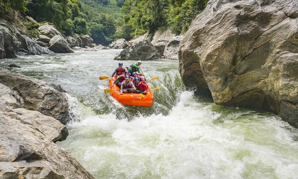 Thrilling rapids in the Samaná river
